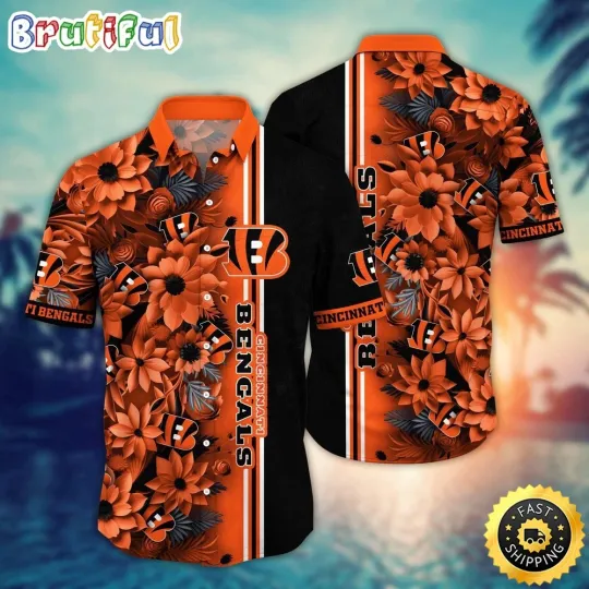 Discover football Cincinnati Hawaiian Shirt Flower Tropical Vibes Shirts