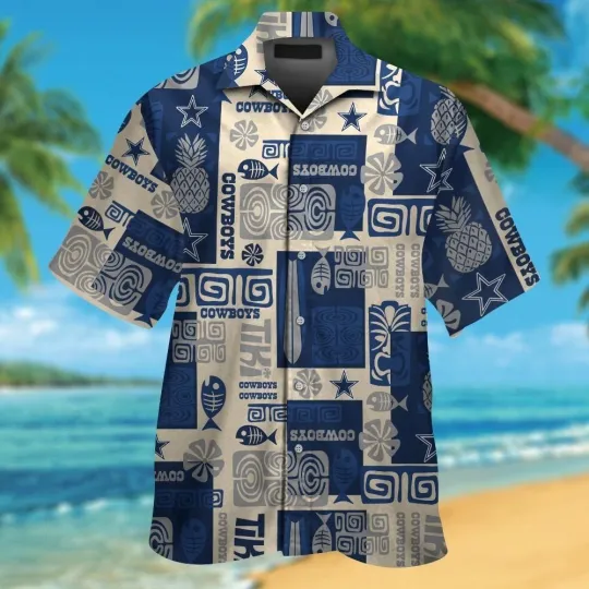 Discover Dallas Football Short Sleeve Button Up Tropical Hawaiian Shirt VER09