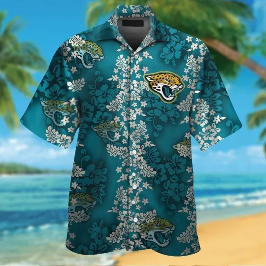 Discover Jacksonville Football Short Sleeve Button Up Tropical Hawaiian Shirt VER09