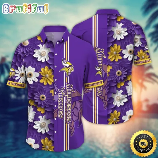 Discover Minnesota Football Hawaiian Shirt Flower Sporty And Stylish
