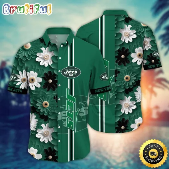 Discover New York Football Hawaiian Shirt Flower Sporty And Stylish