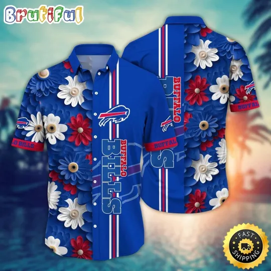 Discover Buffalo Football Hawaiian Shirt Flower Sporty And Stylish