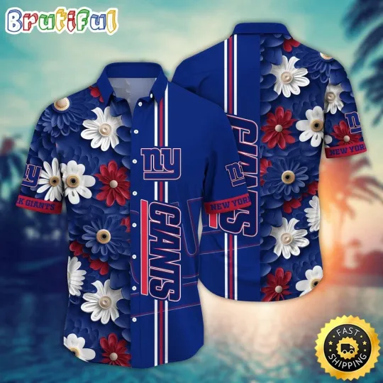 Discover New York Football Hawaiian Shirt Flower Sporty And Stylish