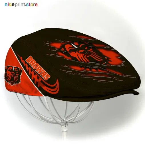 Discover Cleveland Team Browns Jeff Cap football Jeff Cap Newsboy Cap Driving Cap For Men