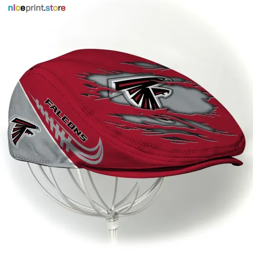 Discover Atlanta Team Falcons Jeff Cap football Jeff Cap Newsboy Cap Driving Cap Flat Cap