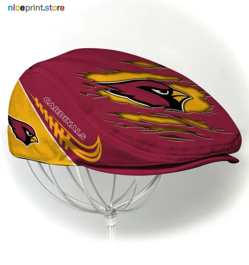 Discover Arizonna Team Cardinals Jeff Cap football Jeff Cap Newsboy Cap Driving Cap For Men