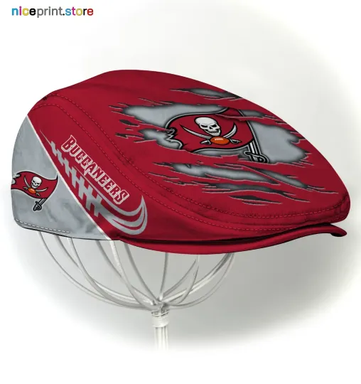 Tampa Bay Team Buccaneers Jeff Cap football Jeff Cap Newsboy Cap Driving For Men