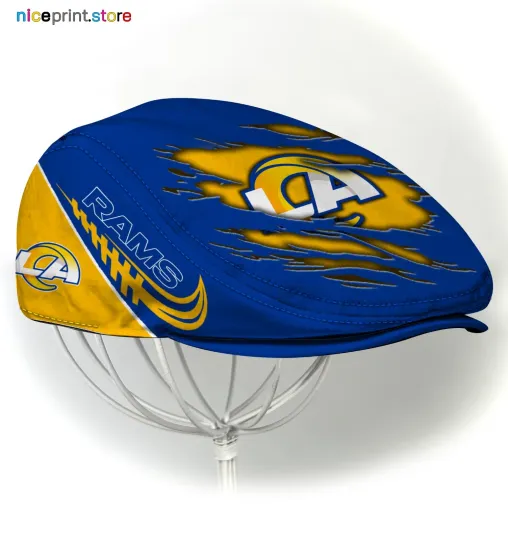 Discover Los Angeles Team Rams Jeff Cap football Jeff Cap Newsboy Cap Driving Cap For Men