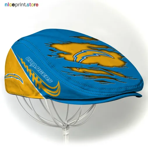 Discover Los Angeles Team Chargers Jeff Cap football Jeff Cap Newsboy Cap Driving Cap Flat Cap