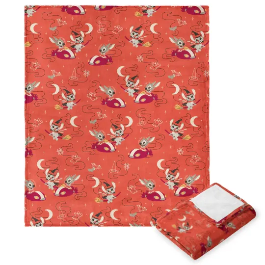 Discover Disney Lilo And Stitch Stitch Broom Ride Cozy Fleecce Blanket
