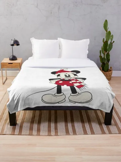 Discover Disney Mickey Mouse Christmas Graphic Cozy Fleece Blanket