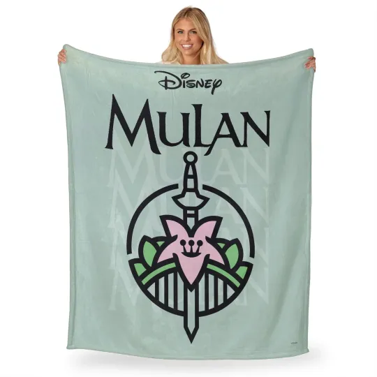 Disney Princesses Iconic Mulan Disneyland Christmas Holiday Fleece Blanket