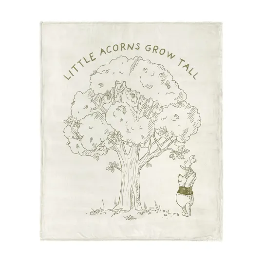 Discover Disney Winnie The Pooh Little Acorns Cozy Fleece Blanket