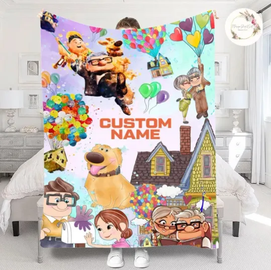 Discover Personalized Disney Pixar Up Blanket, Adventure Is Out There Fleece Blanket