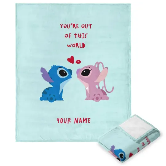 Discover Disney Lilo And Stitch Out Of This World Personalized Cozy Fleece Blanket