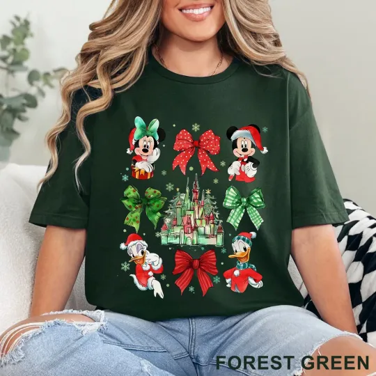 Discover Retro Coquette Mickey and Friends Christmas Shirt, Disneyland Christmas, 203764
