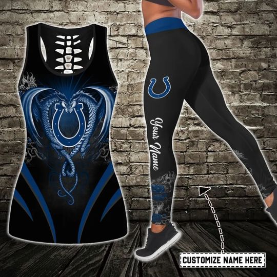 Indianapolis Colts Personalized Combo Tank Top And Leggings