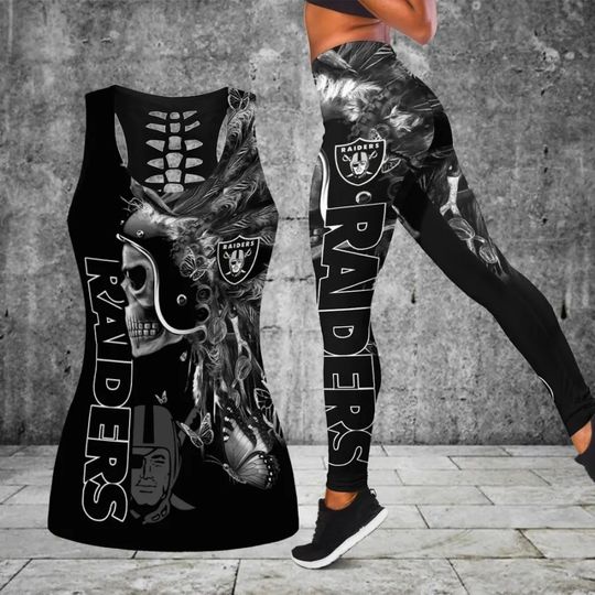 Las Vegas Raiders Combo Tank Top And Leggings