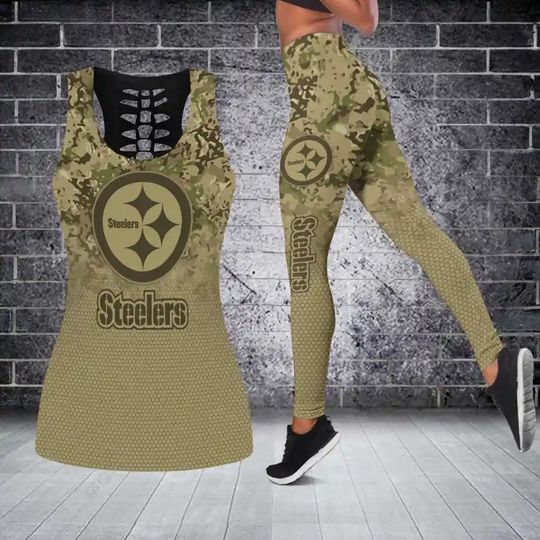 Pittsburgh Steeler Combo Tank Top And Leggings