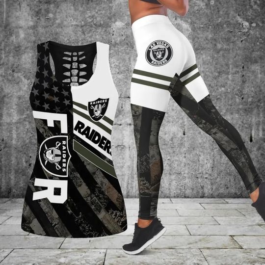 Las Vegas Raiders Combo Tank Top And Leggings