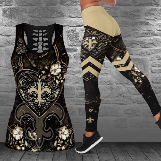 New Orleans Saints Combo Tank Top And Leggings
