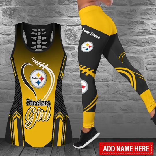Pittsburgh Steeler Personalized Combo Tank Top And Leggings