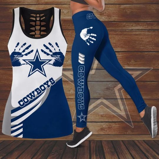 Dallas Cowboys Leggings And Tank Top