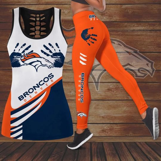Denver Broncos Leggings And Tank Top