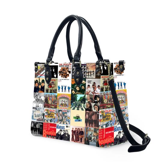 The Beatles Music Leather Handbag for Women, Rock Band Lover's Purses