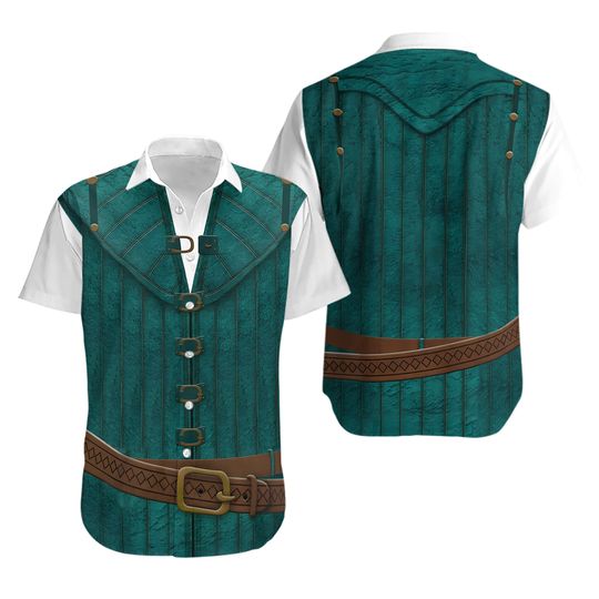 Flynn Rider Hawaii Shirt, Flynn Rider Tangled Button Up Shirt