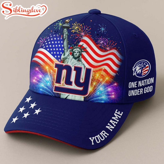 Discover Custom Name New York Giants Independence Day Classic Baseball Cap