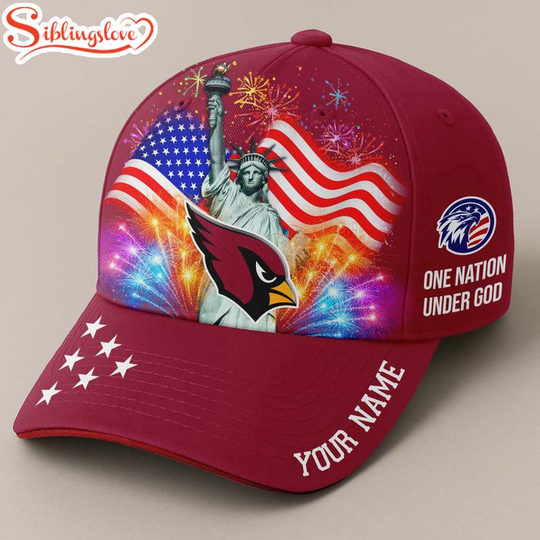 Discover Custom Name Arizonna Cardinals Independence Day Classic Baseball Cap