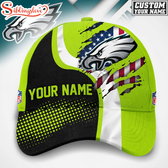 Discover Custom Name Philadelphia Eagles football Hi-Vis Safety Classic Baseball Cap