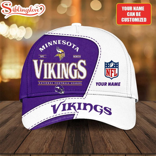 Custom Name Minnesota Vikings National Football League Baseball Cap