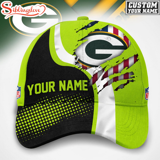 Custom Name Green Bay Packers football Hi-Vis Safety Classic Baseball Cap