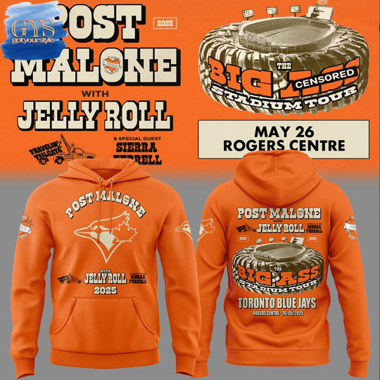 Toronto Blue Jays x Post Malone x Jelly Roll Big Ass Stadium Tour Hoodie