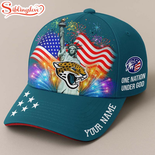 Custom Name Jacksonville Jaguars Independence Day Classic Baseball Cap