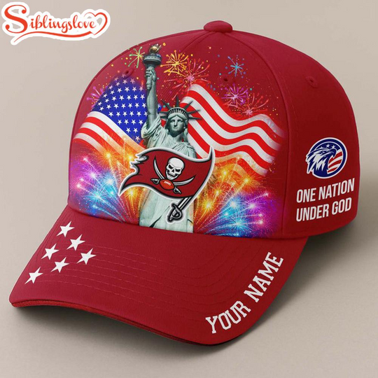 Discover Custom Name Tampa Bay Buccaneers Independence Day Classic Baseball Cap