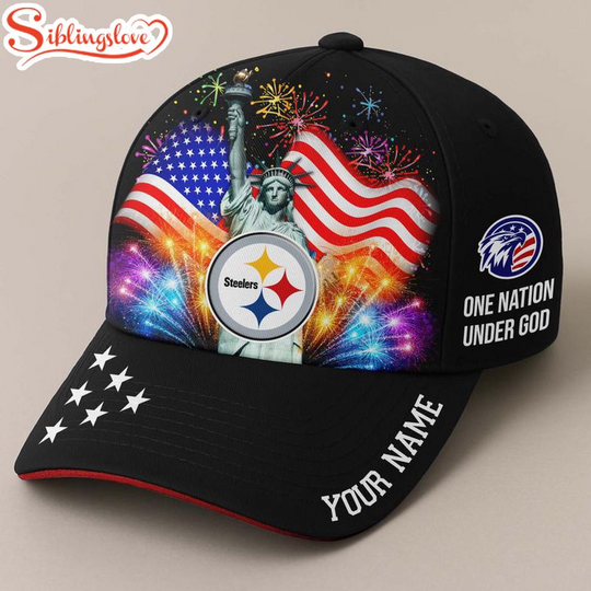 Discover Custom Name Pittsburgh Steeler Independence Day Classic Baseball Cap