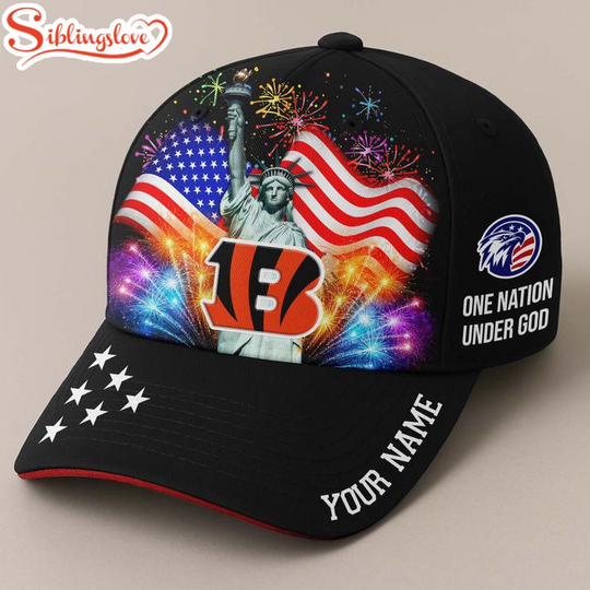 Discover Custom Name Cincinnati Bengals Independence Day Classic Baseball Cap