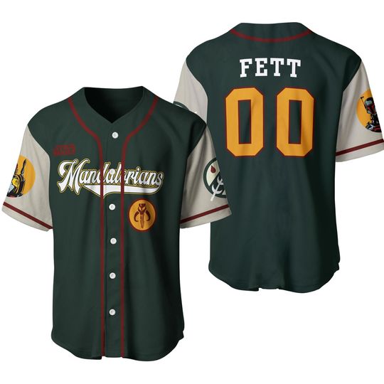 Star Wars Boba Fett Mandalorian Baseball Jersey