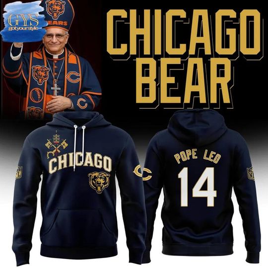 Pope Leo 14 Chicago Bears Limited Edition Hoodie