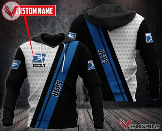 Custom Name Postal Service Hoodie, 3D Hoodie For Postal Worker, Employee Uniform