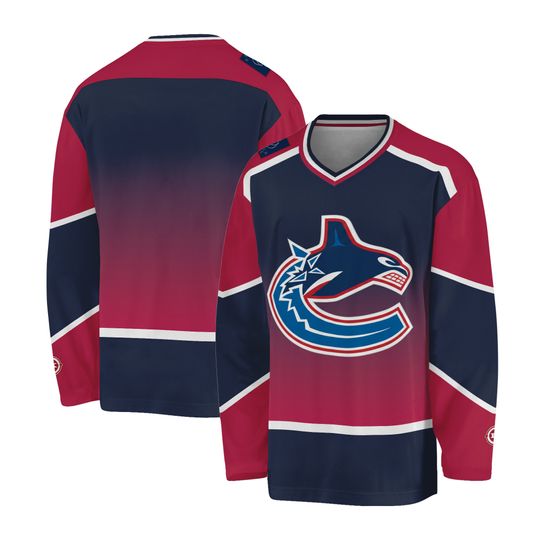 Vintage Vancouver Canucks Jersey Blue and Red
