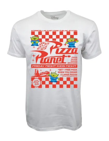 Discover DISNEY PIZZA PLANET FLYER SHORT SLEEVES T SHIRT