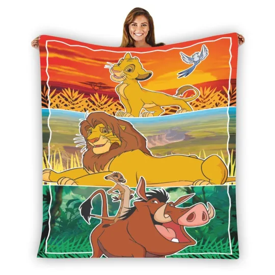 Discover New! Disney The Lion King Soft Warm Single-Side Printing Flannel Fleece Blanket