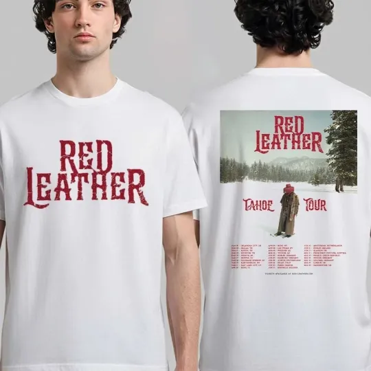 Discover Red Leather Tahoe Tour 2026 T shirt