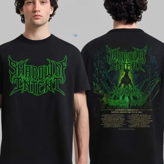 Discover Shadow Of Intent Tour 2026 City Dates Two Sided T-Shirt
