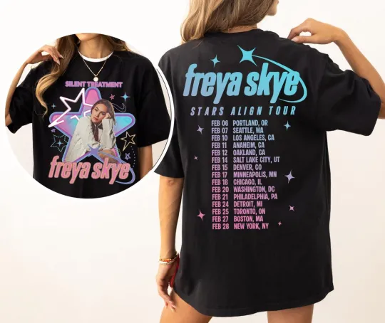 Discover Freya Skye Stars Align Tour 2026 Shirt – Retro Concert Festival Tee