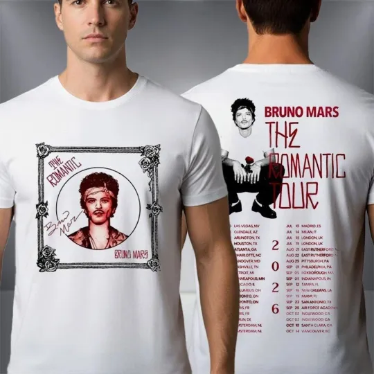 Bruno Mars The Romantic World Tour 2026 Tour Dates Unisex T Shirt